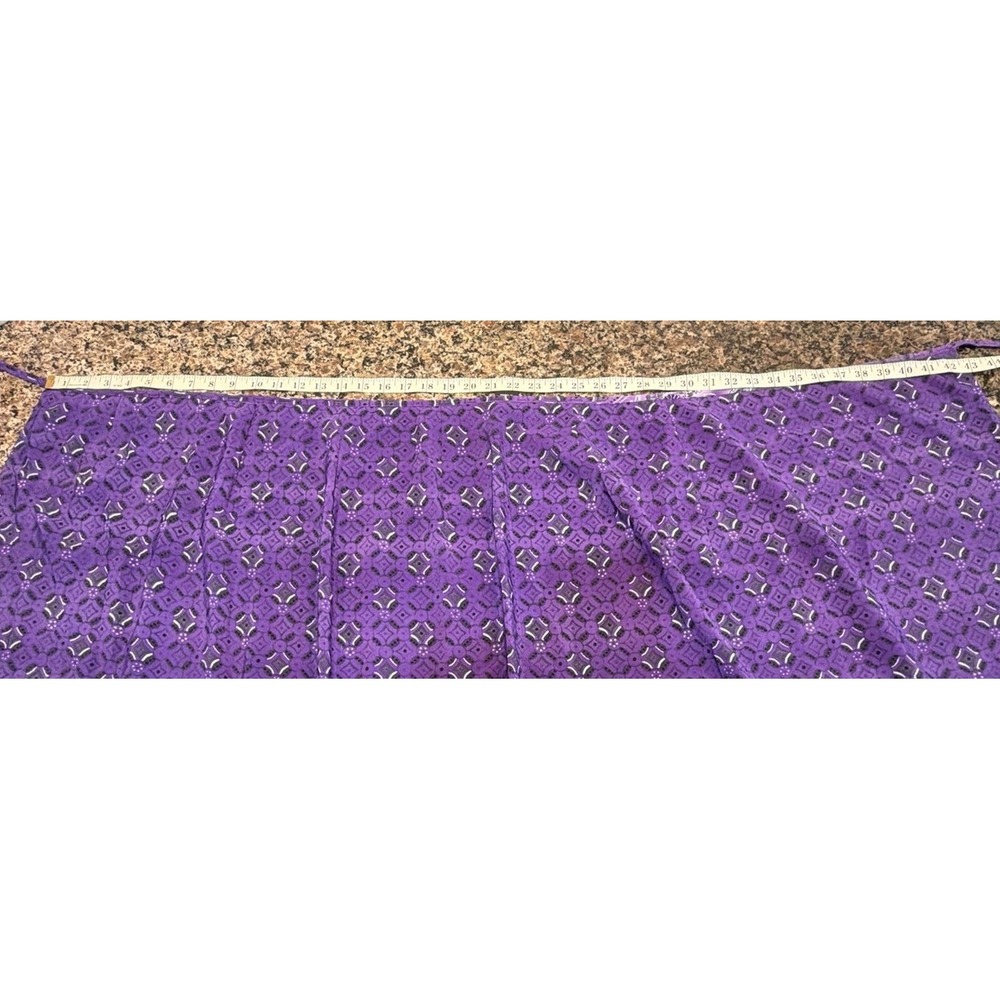 Vintage Purple Geometric Medallion Print Maxi Skirt High Waisted Column Boho 10 - Picture 3 of 4